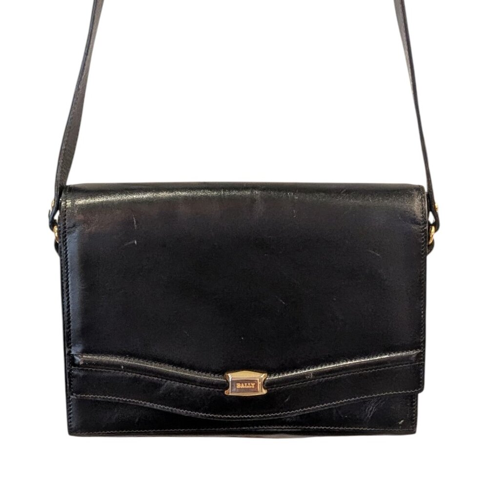 Bally Black Italian Leather Crossbody Bag